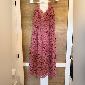 Astr the Label Crochet Lace Maxi Dress - Rose